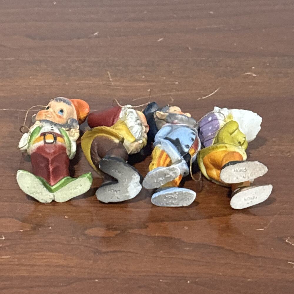 LOT 4 BRADFORD COLLECTION GNOME ELF CHRISTMAS ORNAMENTS Vintage Hong Kong - Picture 10 of 13